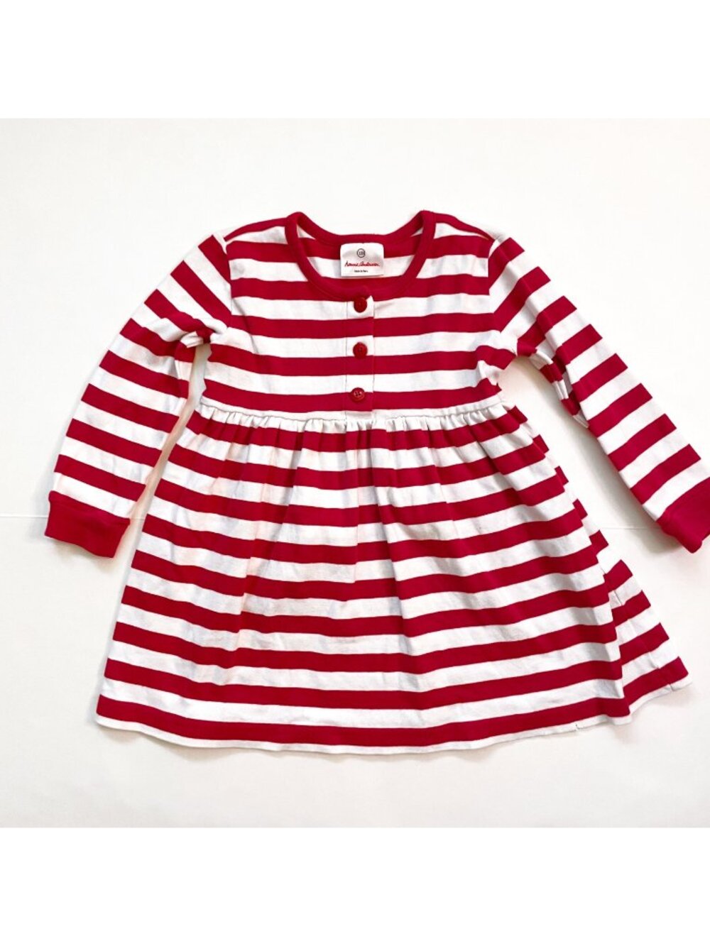 Hanna Andersson Red and White Dress, Size 4